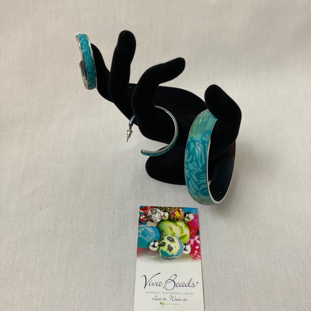 Nwot Viva Beads Clay Earrings & Bracelet Set
